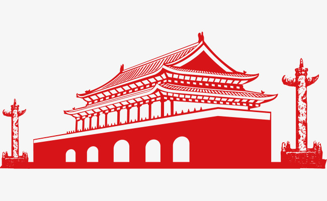 天安门剪影北京剪影矢量素材元素