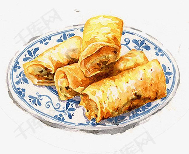 卡通美食春卷