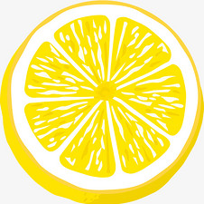 手绘切来的柠檬