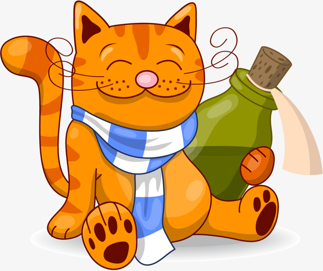 矢量喝酒的猫素材图片免费下载_高清psd