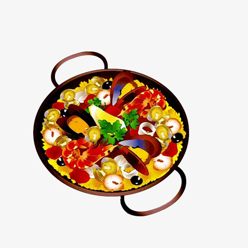 海鲜火锅手绘画素材图片