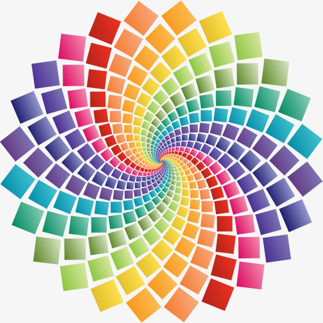 彩色旋转方块矢量素材图片免费下载_高清装饰