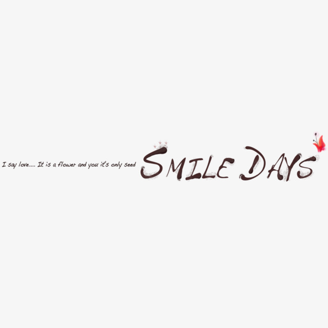 英文smileday艺术字