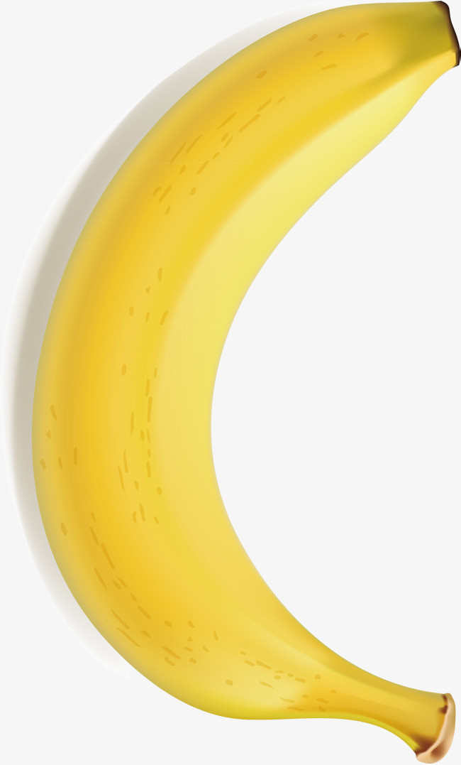 手绘一根黄色香蕉水果png