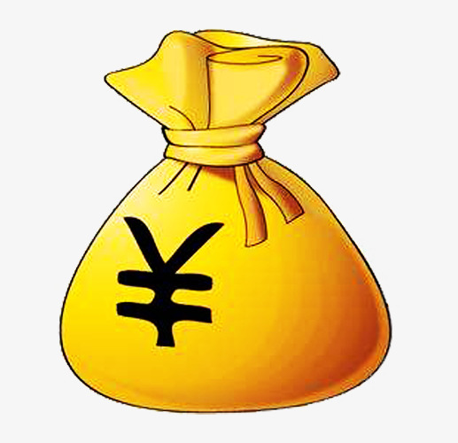 卡通紧紧扎牢的钱袋素材90设计