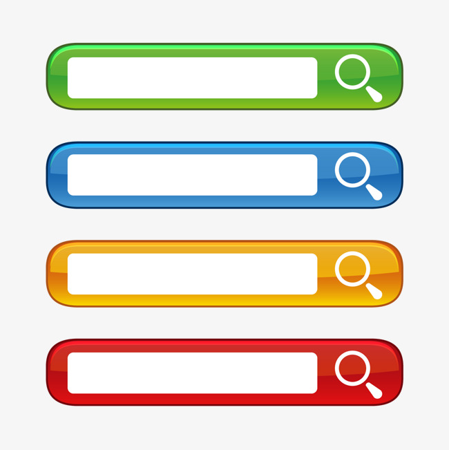 四色简约网站搜索框素材图片免费下载_高清装饰图案