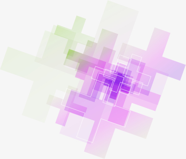 玫红色简约方块不规则图形素材图片免费下载_