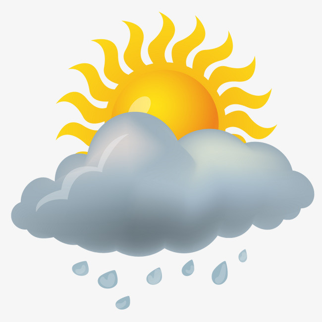 阵雨天气图标素材【高清装饰元素png素材】-90设计