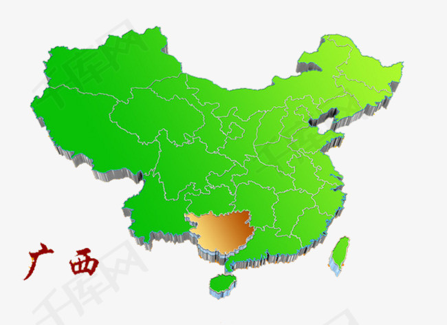 广西位于中国的位置地图