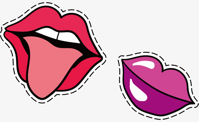 卡通嘴唇素材