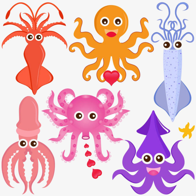卡通章鱼素材