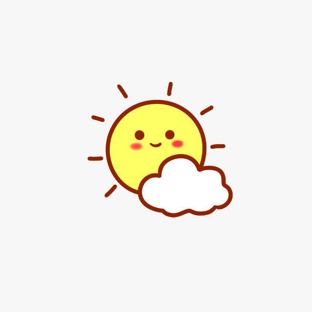 卡通太阳云朵装饰图案