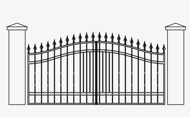 矢量欧式高贵铁艺门素材图片免费下载_高清卡