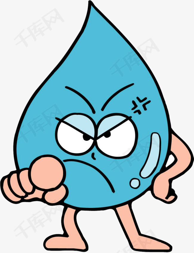 卡通水滴
