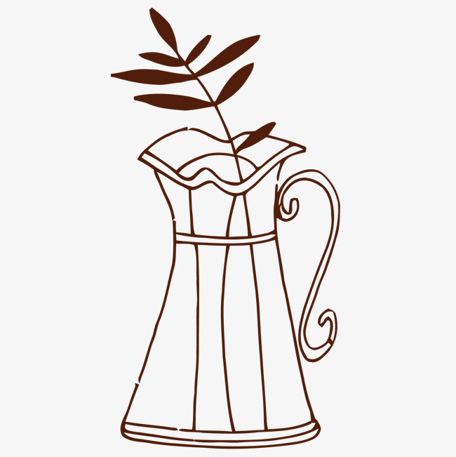 线描陶瓷玻璃容器矢量图png素材-90设计