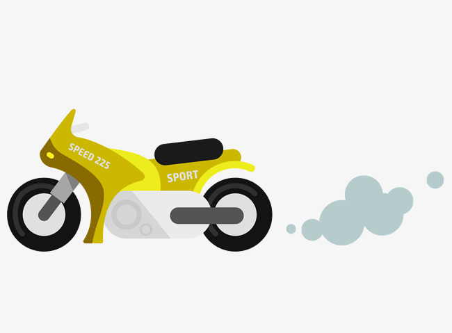 矢量卡通排尾气的摩托车素材图片免费下载_高清卡通手绘psd