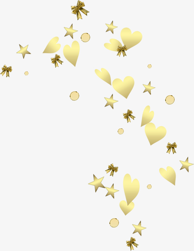 爱心圆星星素材免抠
