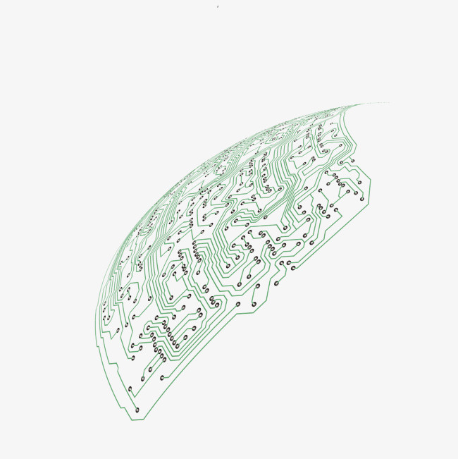 矢量弧形立体电流线路