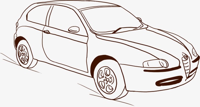 手绘素描汽车素材图片免费下载