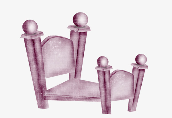 紫色手工小床素材图片免费下载_高清png