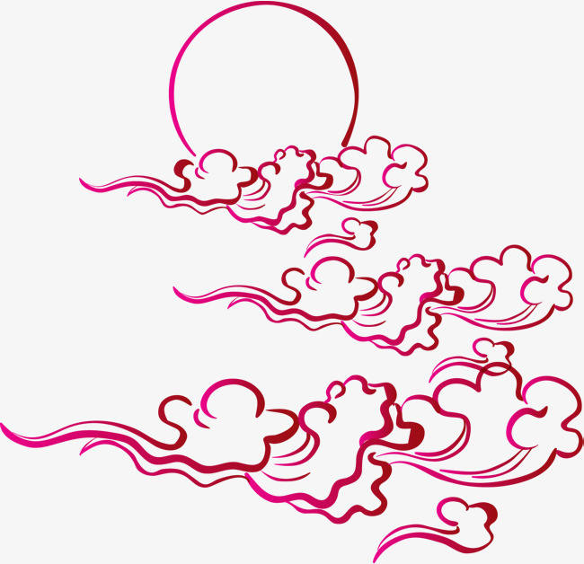 1699*1640 90设计提供高清png素材免费下载,本次手绘云朵轮廓装饰矢量