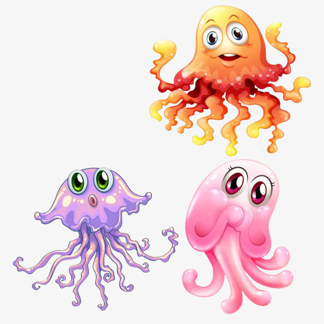 可爱卡通多彩章鱼