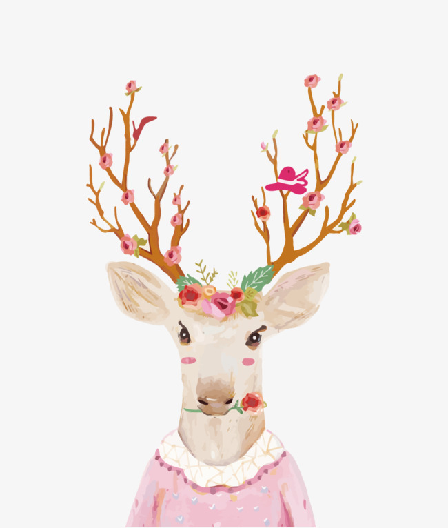 矢量手绘鹿素材图片免费下载_高清psd