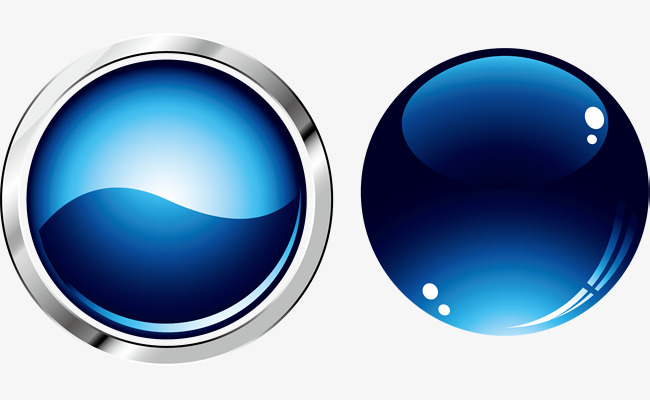 圆形蓝色按钮素材图片免费下载_高清psd