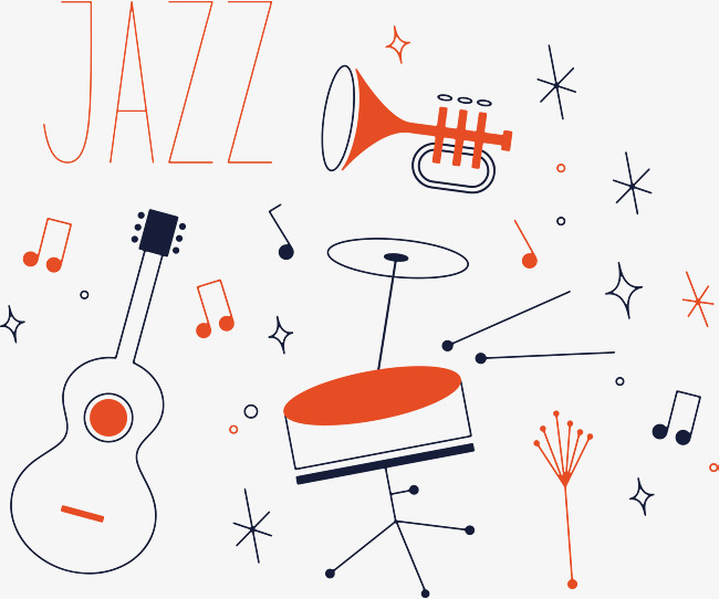 爵士乐器矢量素材图片免费下载_高清psd
