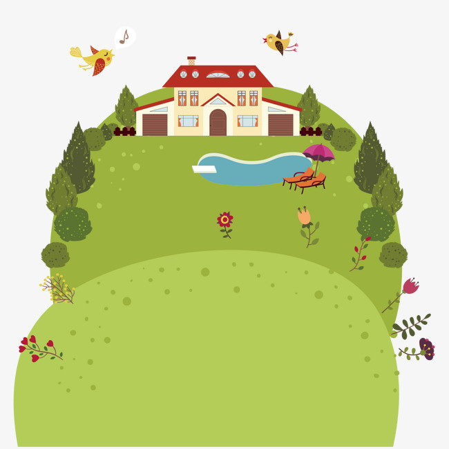 1800*1800 90设计提供高清png手绘动漫素材免费下载,本次卡通草原作品