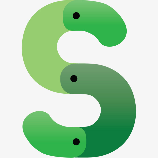 彩色拼接字母s