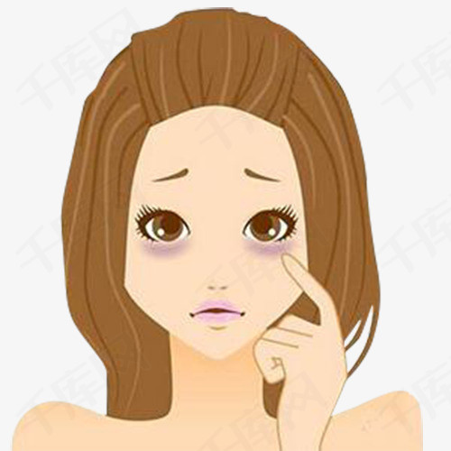 熊猫眼女人素材图片免费下载_高清卡通手绘png_千库网