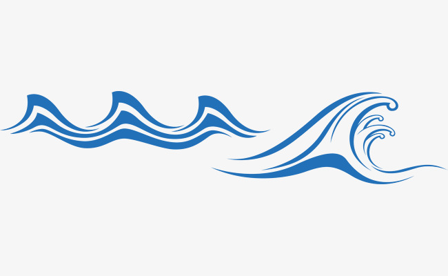 浪花海浪水浪底纹纹理手绘国潮中国风
