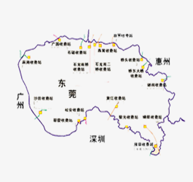 线条图标东莞地图素材图片免费下载_高清图片