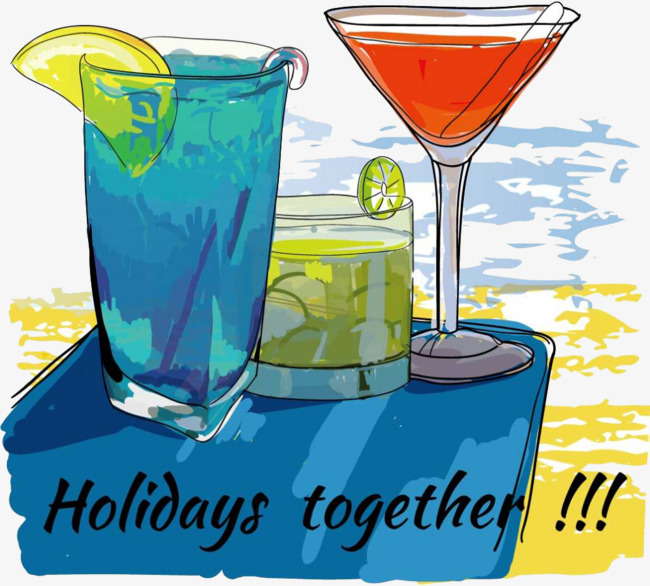 蓝色冷饮素材图片免费下载_高清卡通手绘png