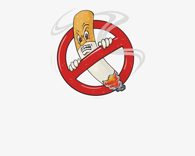 卡通手绘世界无烟日禁止吸烟宣传
