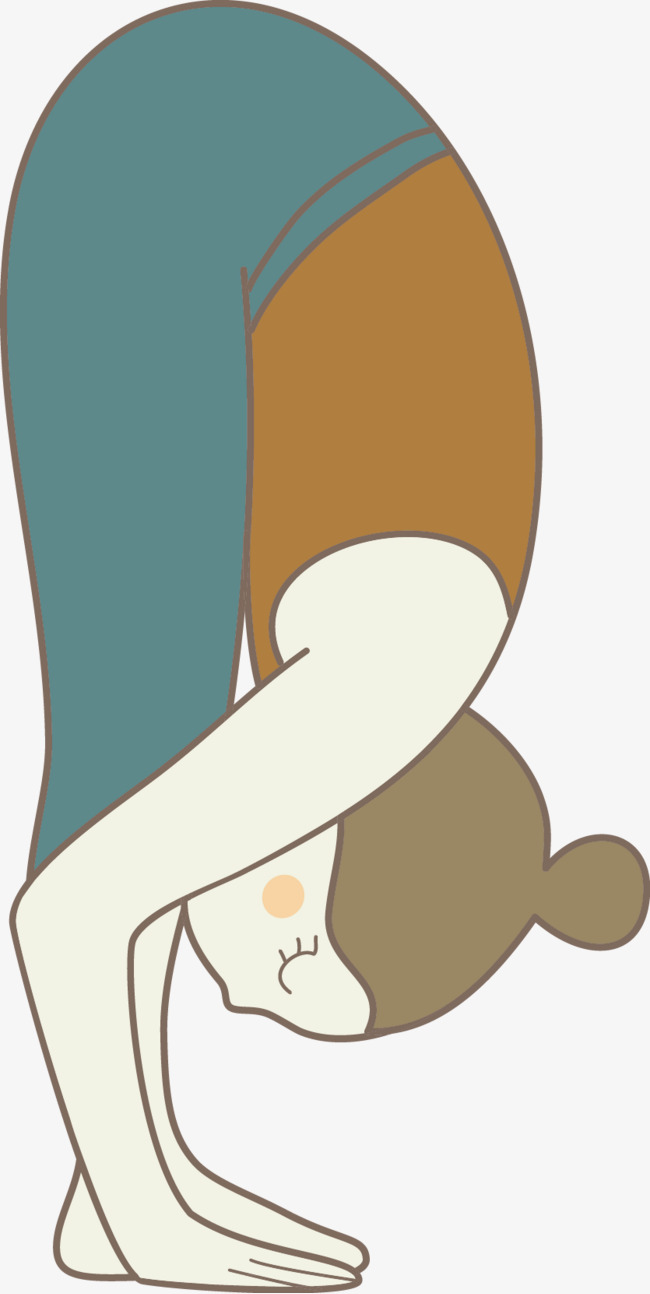 卡通女性瑜伽动作素材图片免费下载_高清卡通