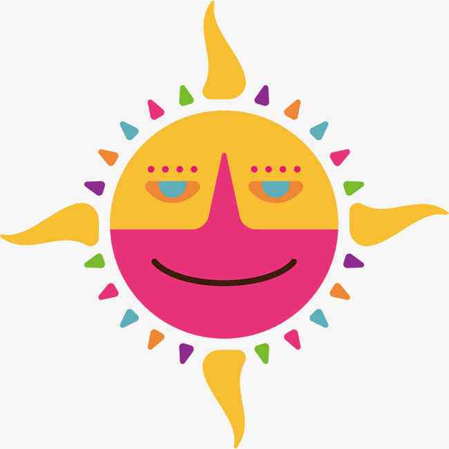 抽象玫红太阳
