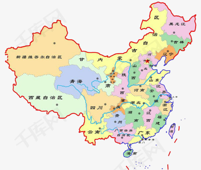 中国各个省份划分地区