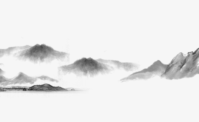 古风山水缭绕图素材图片免费下载_高清png_千库网