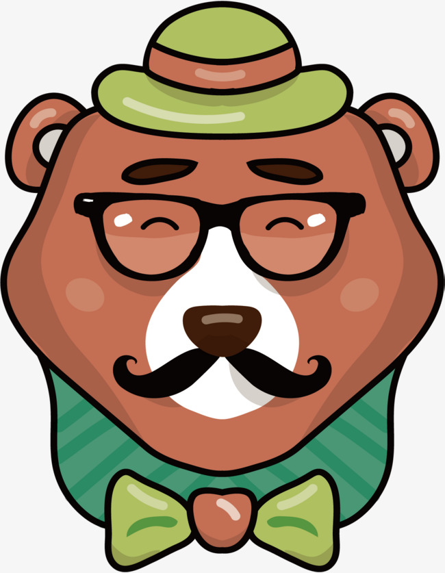 戴绿帽子的熊爸爸素材图片免费下载_高清psd