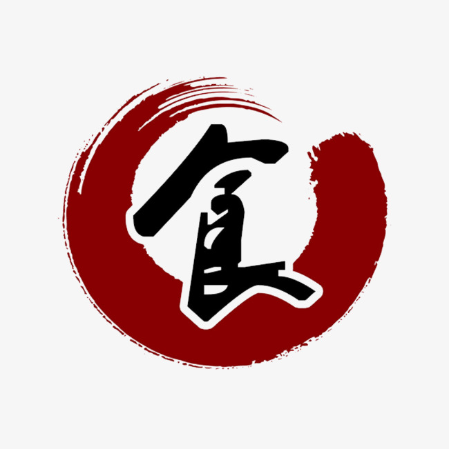中国风传统美食标志传统美食中国风美味简约传统美食logo