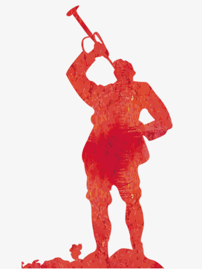 革命战士吹喇叭素材图片免费下载_高清png