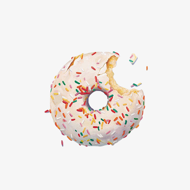 可爱甜甜圈甜食png免抠手绘插画