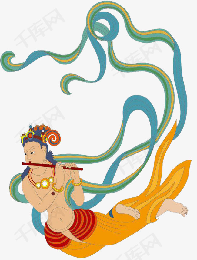 腾云驾雾敦煌壁画腾云驾雾飞天腾云驾雾