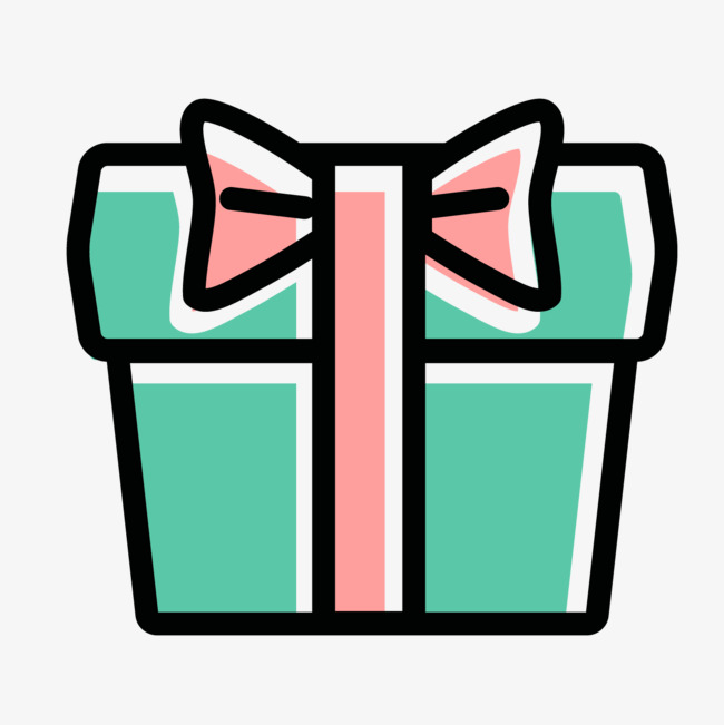 手绘礼盒和蝴蝶结素材图片免费下载_高清png