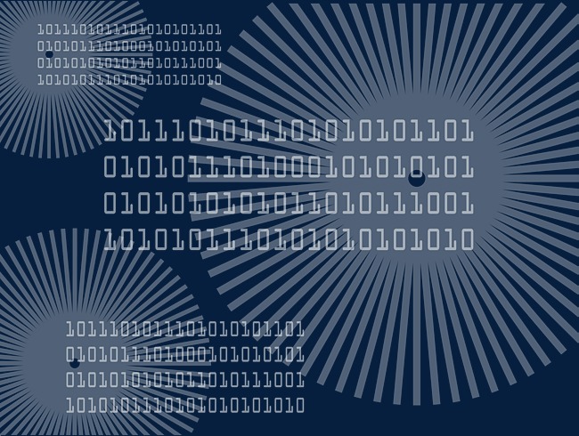 矢量创意白色二进制代码科技背景素材图片免费