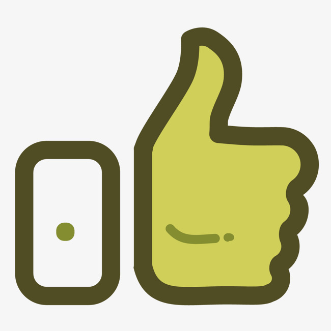 点赞_黄色点赞手势素材-90设计