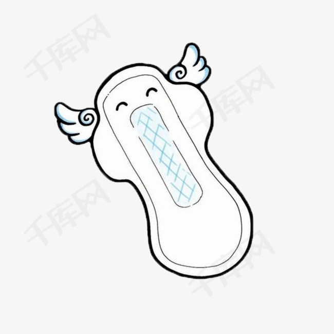 现代简约透明卡通卫生巾