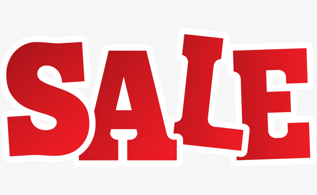红色简约sale艺术字